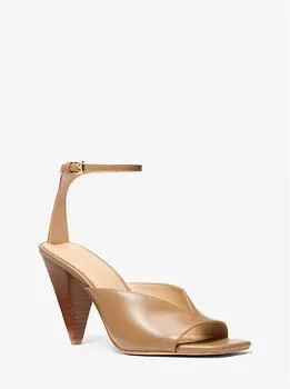 Сандалии из кожи Electra Michael Kors, коричневый