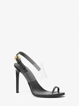 Сандалии из кожи и винила Catherine Michael Kors, черный