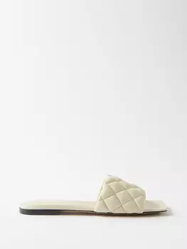Сандалии из кожи intrecciato с мягкой подкладкой Bottega Veneta, бежевый