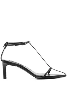 Сандалии из кожи Jil Sander 80 мм, черный