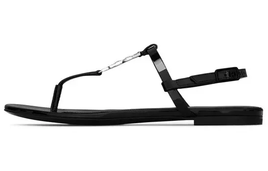 Сандалии из кожи Кассандра Saint Laurent