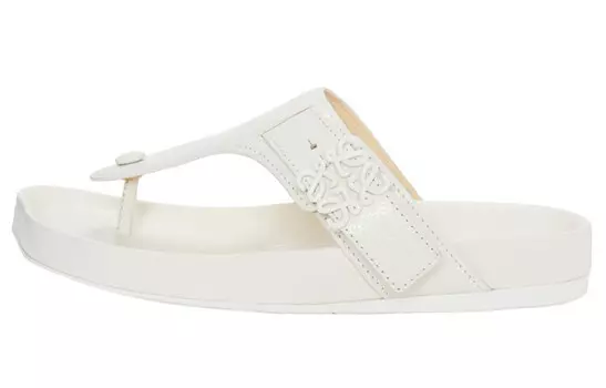 Сандалии из кожи Loewe на плоской подошве, белый