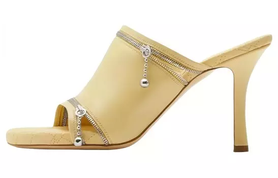 Сандалии из кожи с декоративной молнией 85 мм Burberry