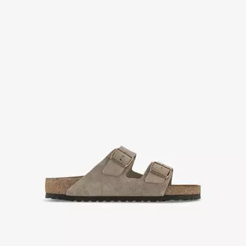 Сандалии из кожи с двумя ремешками Arizona Birkenstock, коричневый