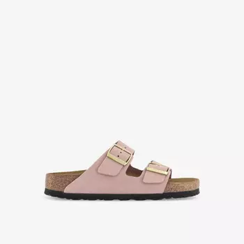 Сандалии из кожи с двумя ремешками Arizona Birkenstock, розовый