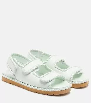 Сандалии из кожи с отделкой в стиле Jack torchon Bottega Veneta, Glacier