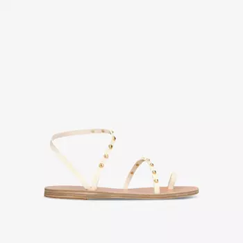 Сандалии из кожи с пчелиными заклепками Eleftheria Ancient Greek Sandals, белый