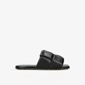 Сандалии из кожи с плетением интреччато Bottega Veneta, черный