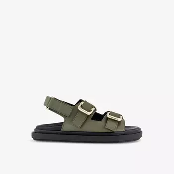 Сандалии из кожи с пряжками и ремешками Harper Alohas, зеленый