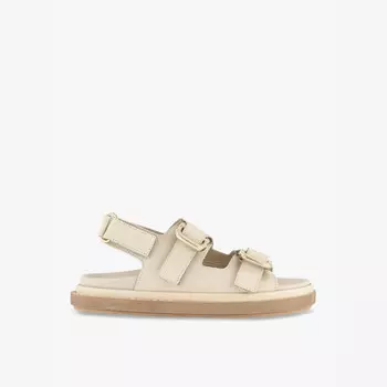 Сандалии из кожи с пряжками и ремешками Harper Alohas, бежевый