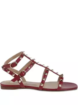 Сандалии из кожи с заклепками VALENTINO GARAVANI, красный