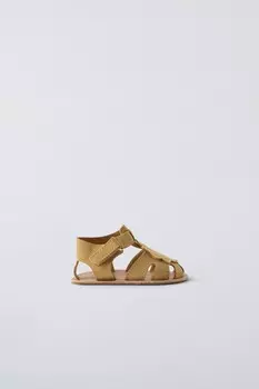 Сандалии из кожи sun cage ZARA, коричневый