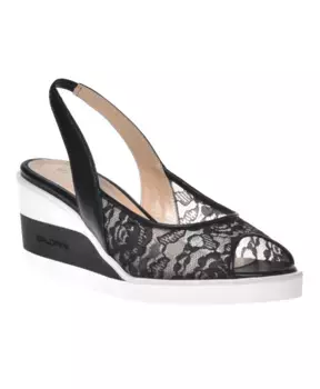 Сандалии из кружева Baldinini, черный