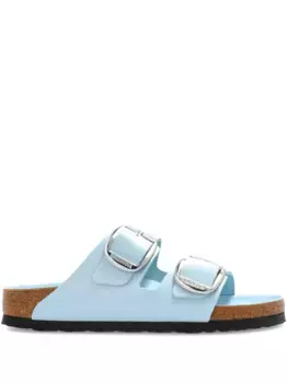 Сандалии из лакированной кожи Arizona Big Buckle BIRKENSTOCK, синий