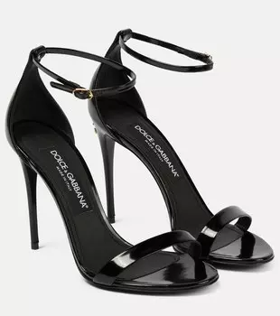 Сандалии из лакированной кожи Dolce&Gabbana, черный