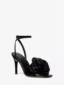 Сандалии из лакированной кожи Elodie Michael Kors, черный
