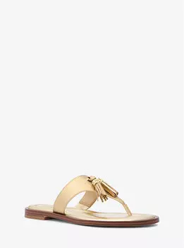 Сандалии из металлизированной кожи Kiernan Michael Kors, золотой