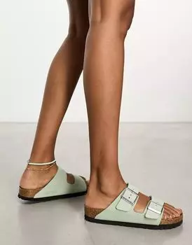 Сандалии из нубука цвета маття Birkenstock Arizona