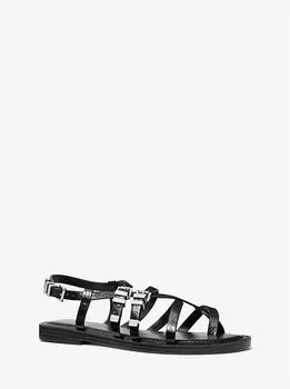 Сандалии из потрескавшейся кожи Darrington Michael Kors, черный