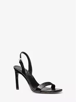 Сандалии из потрескавшейся кожи Kasia Michael Kors, черный