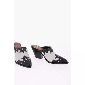 Сандалии из телячьей кожи черного и белого цвета Sonora, Black and White