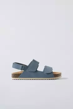 Сандалии из замшевой кожи ZARA, синий