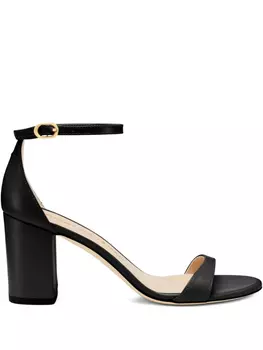 Сандалии из замши 75 мм Stuart Weitzman, черный