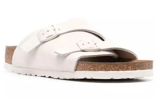 Сандалии из замши с пряжками Zrich Birkenstock, кремовый