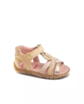 Сандалии из желтой кожи для девочки Pablosky, желтый