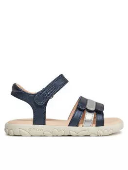 Сандалии J Sandal Haiti Girl J458ZD 000NF C0673 M Geox, серебряный/темно-синий