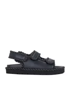 Сандалии Jack на плоской подошве с ремешком на пятке Bottega Veneta, цвет Ardoise