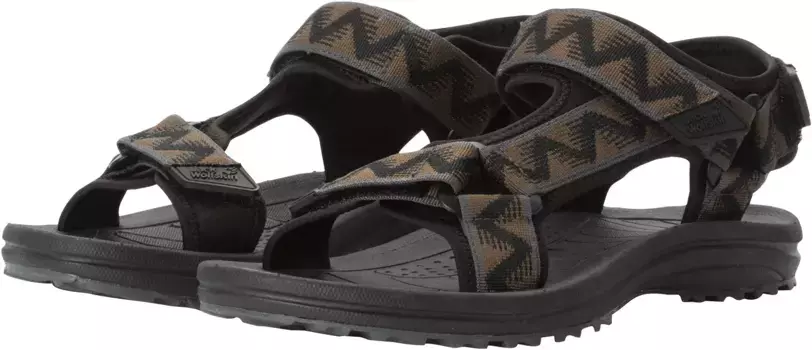 Сандалии Jack Wolfskin "WAVE BREAKER M", с застежкой-липучкой, цвет Tobacco