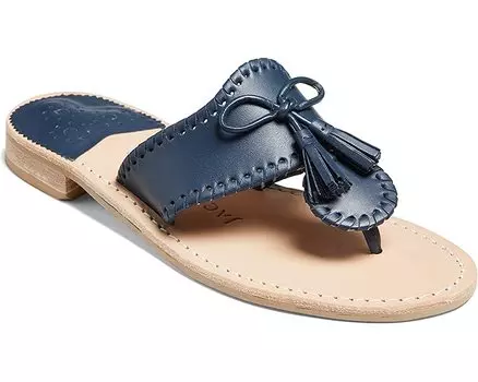 Сандалии Jacks Flat Tassel Bow Sandal Jack Rogers, полночь