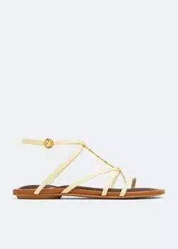 Сандалии Jacquemus Les Sandales Pralu Plates, бежевый