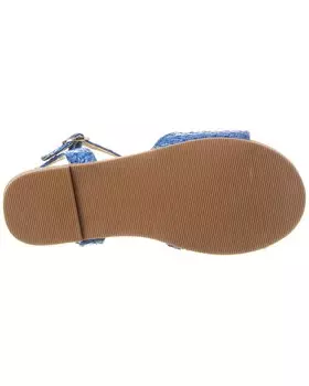 Сандалии Janie and Jack с соломенным цветком, синий
