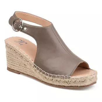 Сандалии-Эспадрильи Crew на танкетке Journee, коричневый