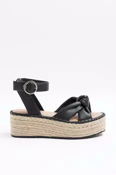 Сандалии-Эспадрилья River Island, черный