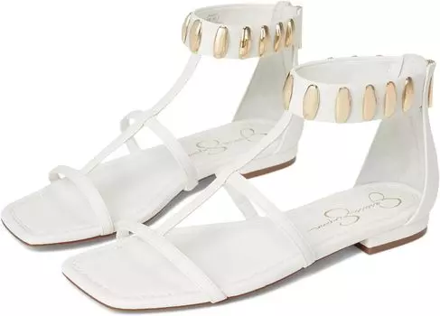 Сандалии Jessica Simpson Elusta Studded T-strap Sandals, цвет Bright White
