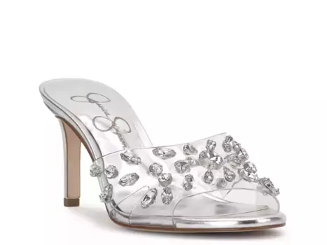 Сандалии Jessica Simpson Primana, прозрачный/серебристый металлик