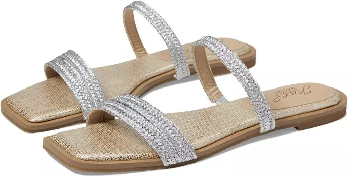 Сандалии Jewel Badgley Mischka Helena, цвет Silver Fabric