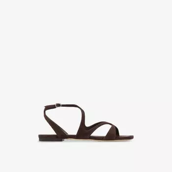 Сандалии Jimmy Choo Ayla из замши плоские, коричневый