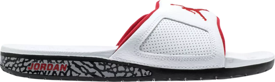 Сандалии Jordan Hydro 3 Retro Slide White University Red, белый