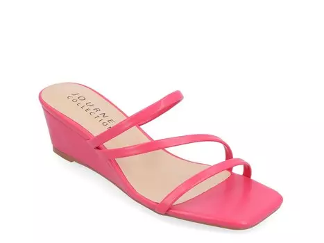 Сандалии Journee Collection Takarah на танкетке, розовый
