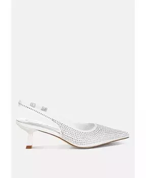 Сандалии Julep Flyknit со стразами и ремешком на пятке London Rag, белый