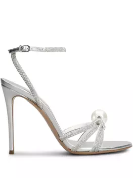 Сандалии Julia Labuan 110 мм Casadei, серебряный