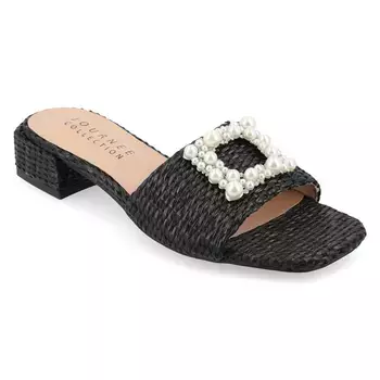 Сандалии Justina на блочном каблуке Journee, черный