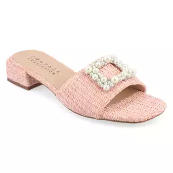 Сандалии Justina на блочном каблуке Journee, розовый