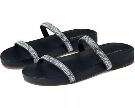 Сандалии KAANAS Alanis Double Diamond Band Pool Slide, черный