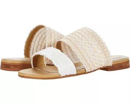 Сандалии KAANAS Tahiti Slip-On with Multicolored Strap & Raffia B, белый