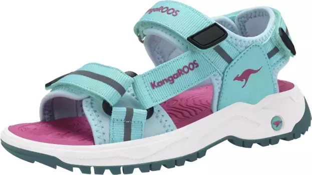 Сандалии KangaROOS "K-AS Elwi", на застежке-липучке, цвет Ocean/Daisy